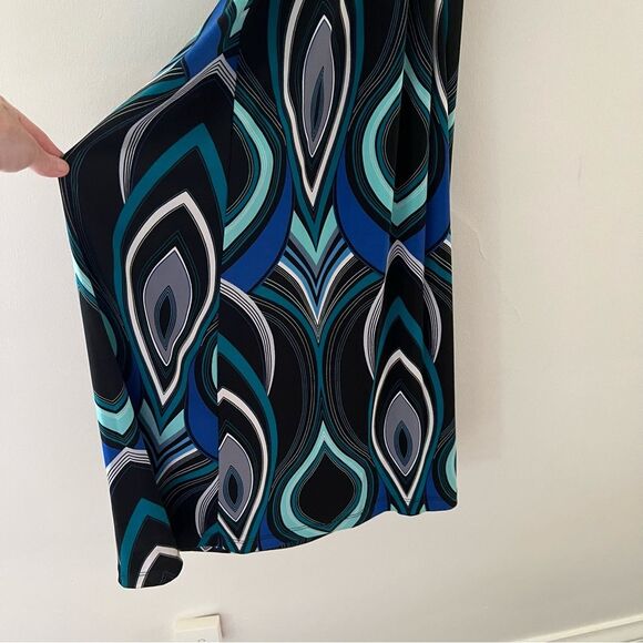 Y2K Vintage Halter Maxi Dress Peacock Size XS Whimsigoth Heart Soul - Picture 3 of 11